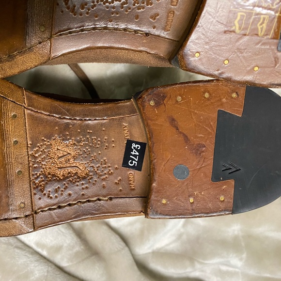 John Varvatos Brown Leather Men's Boots - Picture 3 of 8